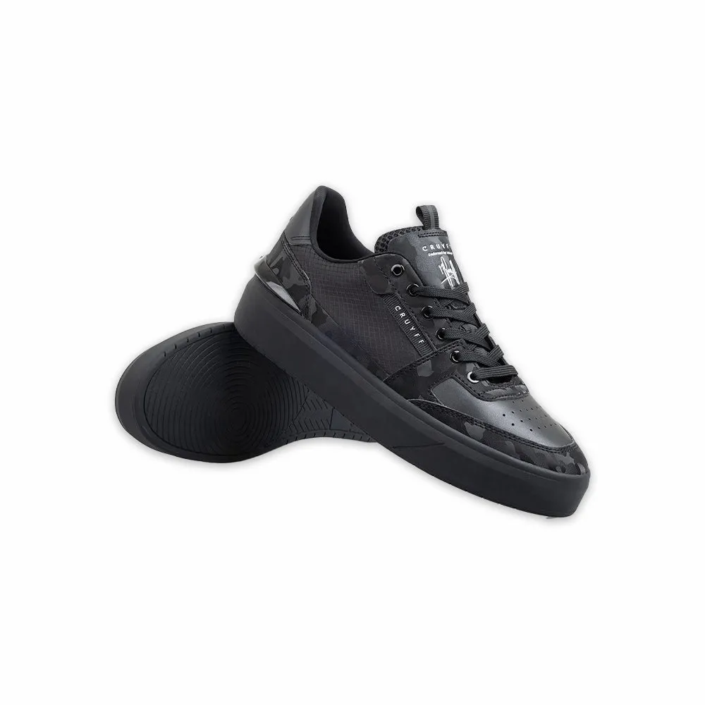 Cruyff Endorsed Tennis Black Camo Trainer