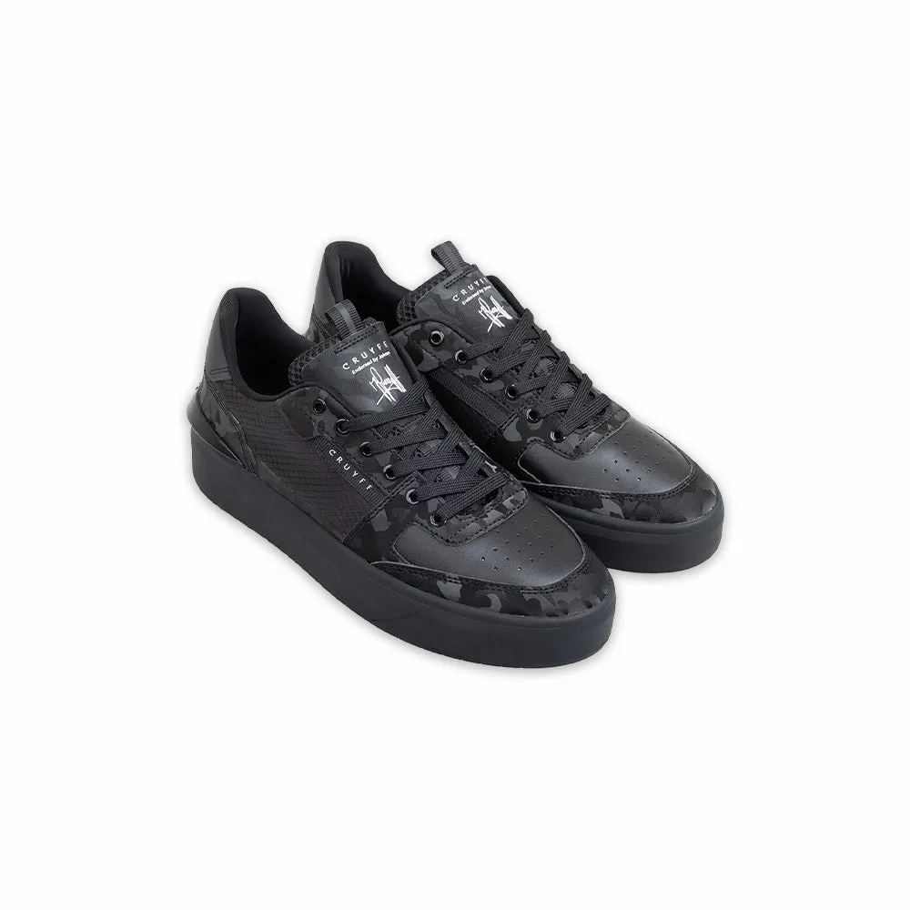 Cruyff Endorsed Tennis Black Camo Trainer