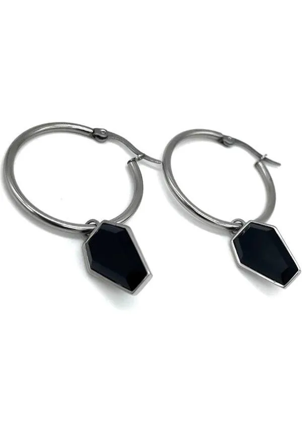 Crypt Black Coffin | HOOP EARRINGS