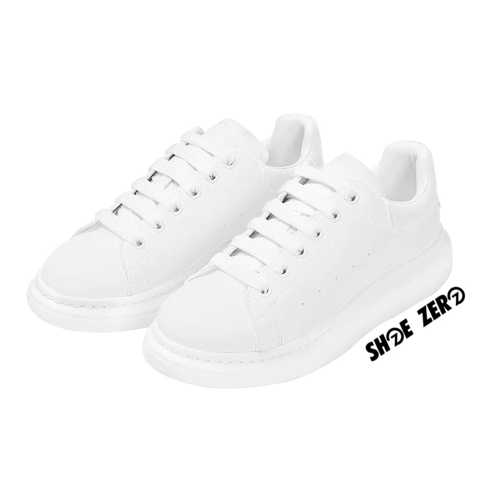 Customizable Vegan Leather Oversized Sneakers (Heightened) Low Top