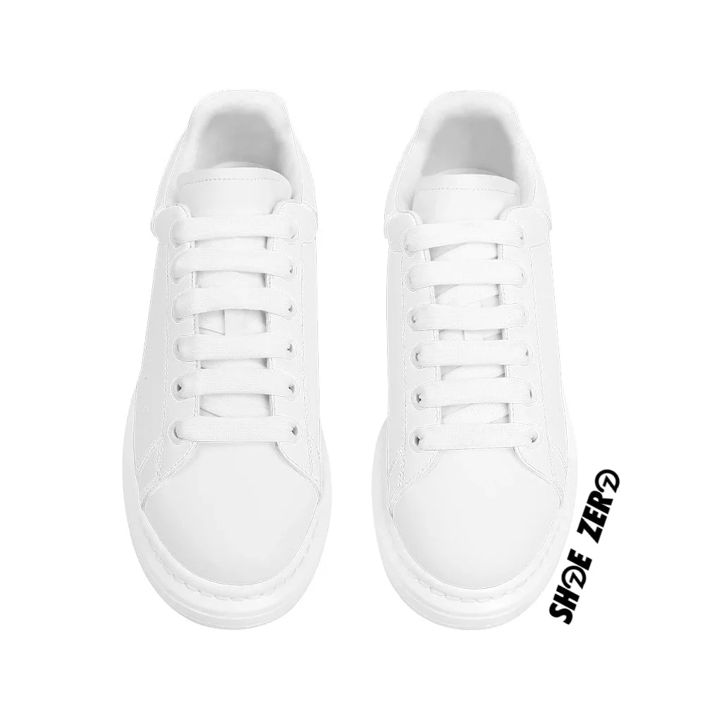 Customizable Vegan Leather Oversized Sneakers (Heightened) Low Top