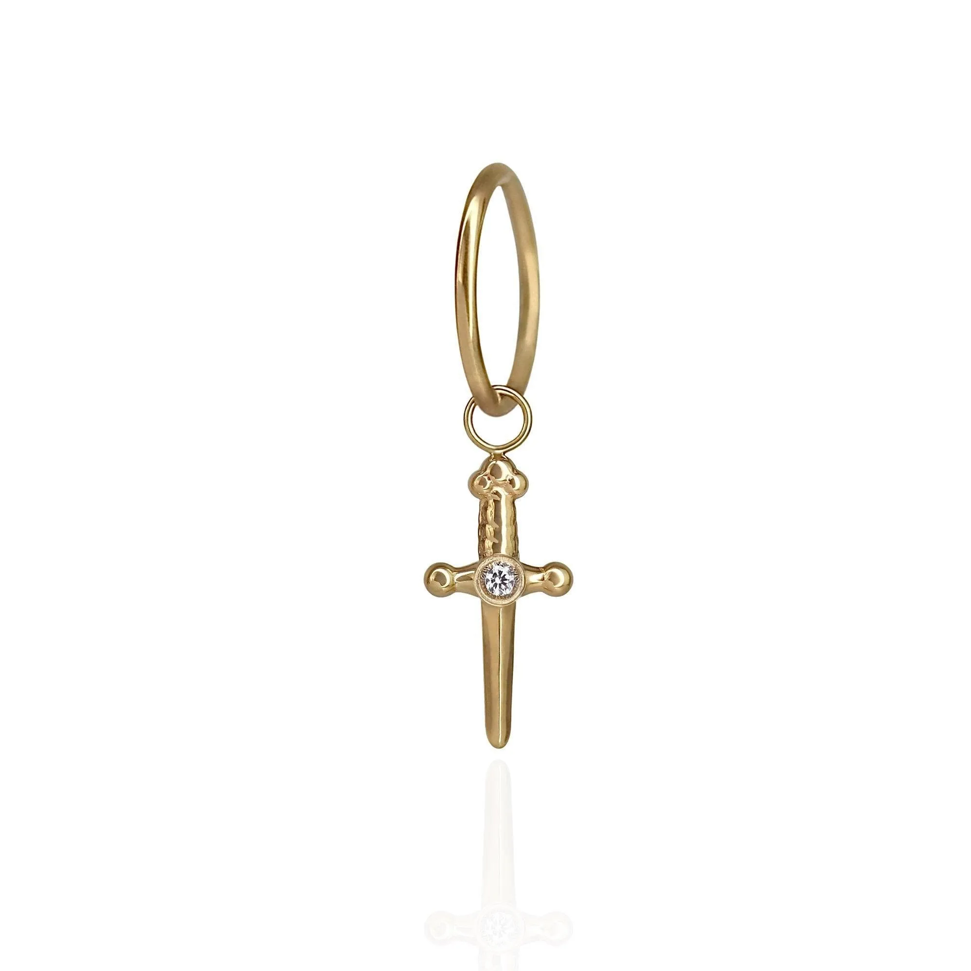 Dagger Clicker Hoop Charm