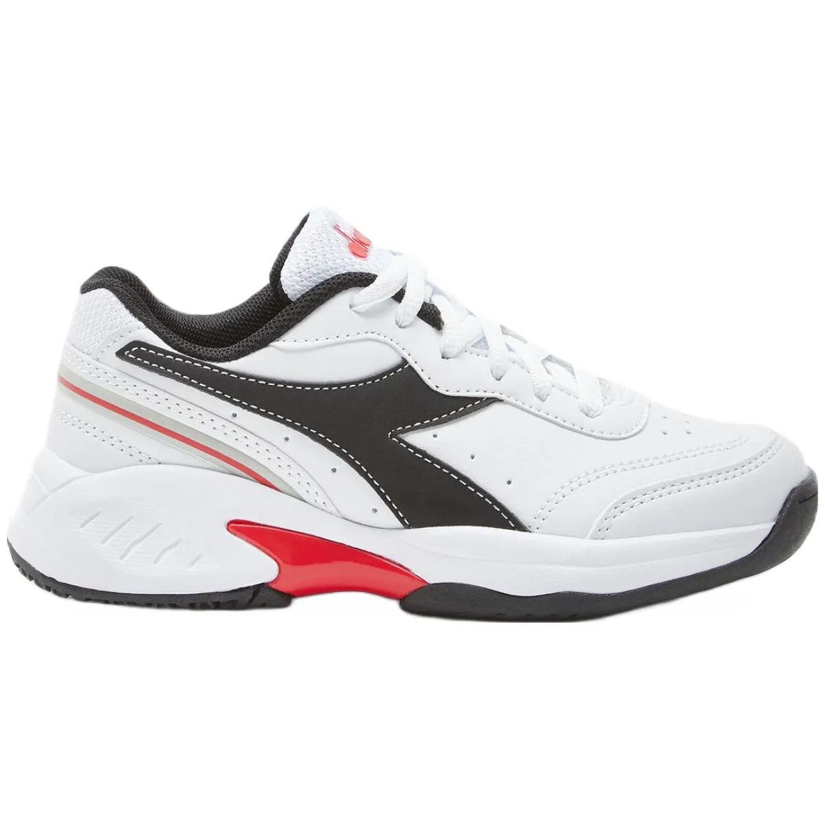 Diadora Junior Challenge 4 SL Tennis Shoes - White/Black