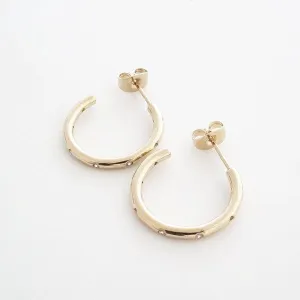 Dotted Crystal Hoops