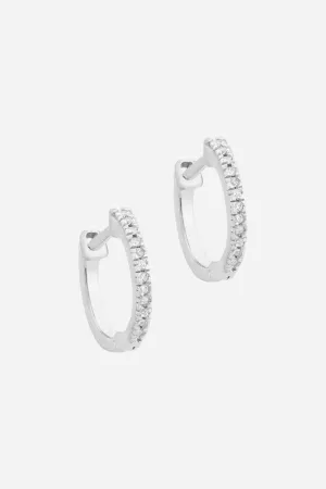 Ella Stein Half Hearted Adventure Never Hoop Earrings in Silver