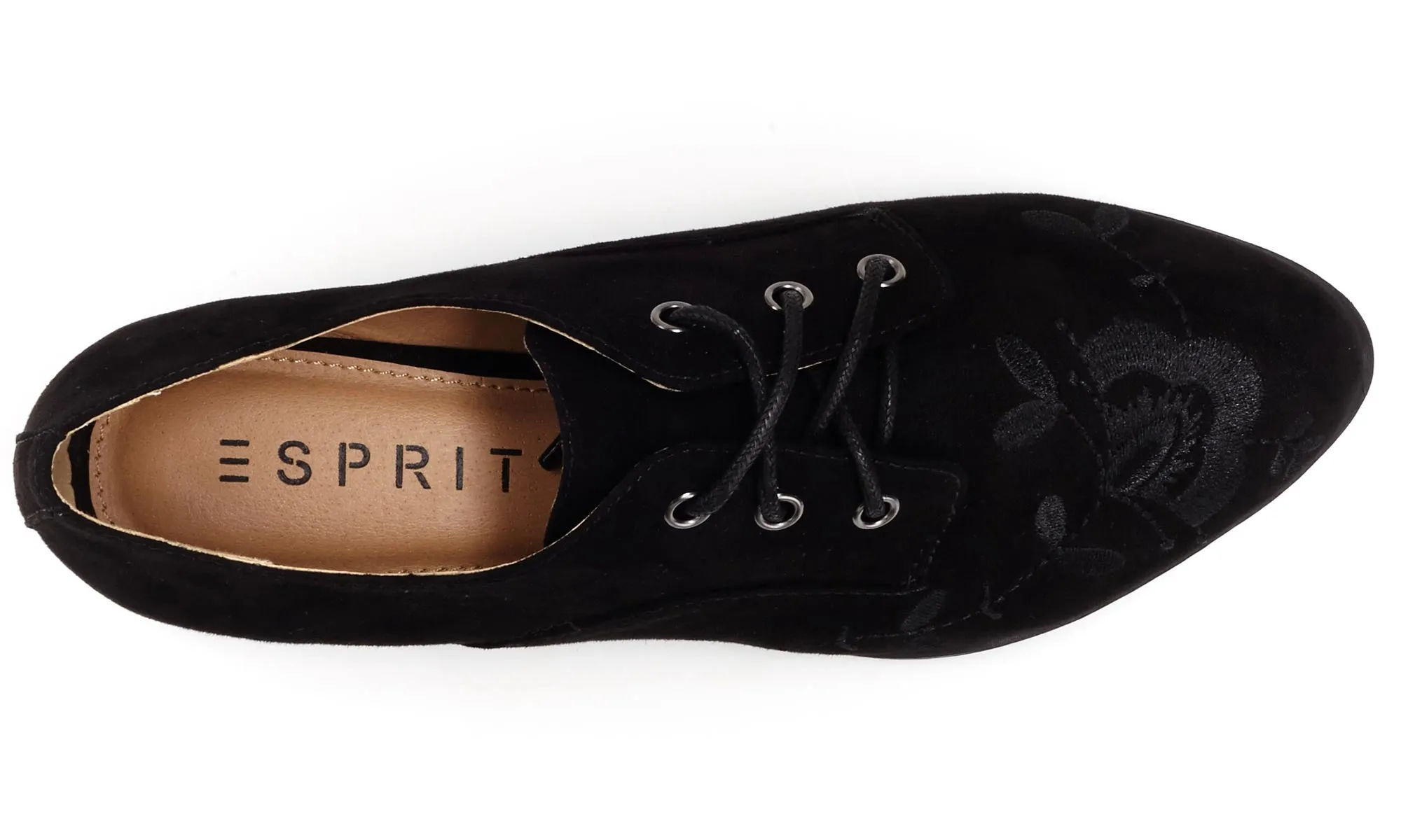 Esprit Women's Clara Lace Up Embroidered Oxford Flat