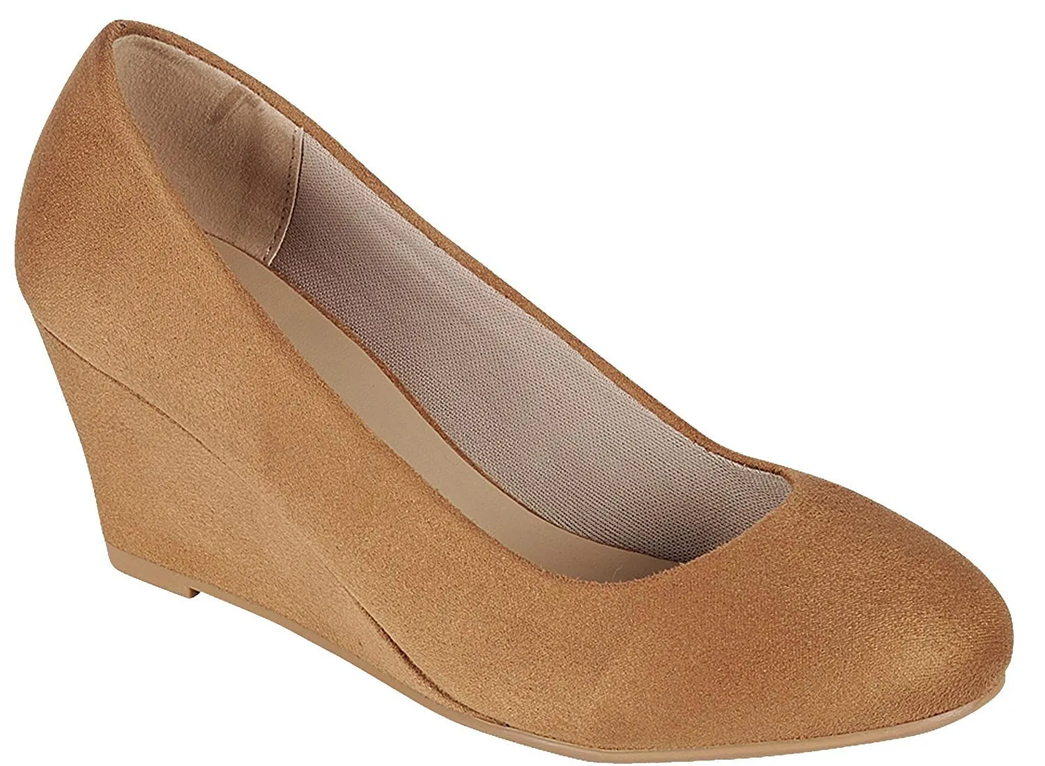 Forever Link Women's Round Toe Wedge Pump