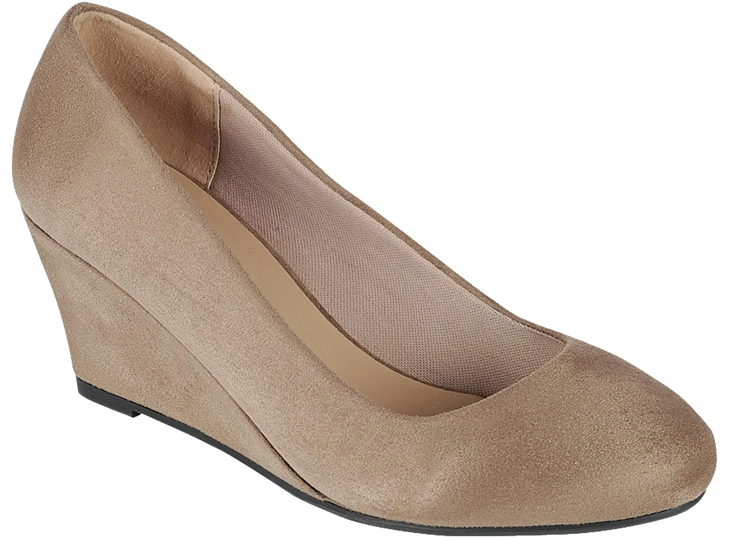 Forever Link Women's Round Toe Wedge Pump