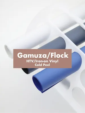 Gamuza Flock HTV Heat Transfer Iron-on Vinyl (Cold Peel)| 10x12in Sheet