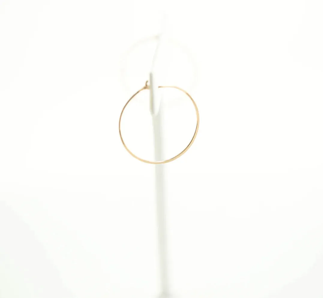 GOLD FILL HAMMERED HOOPS