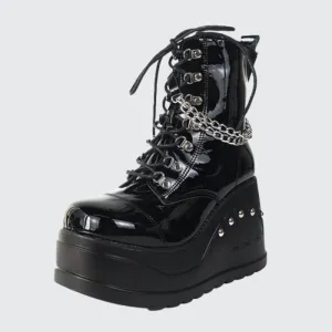 Goth Girl High Sole Sneakers