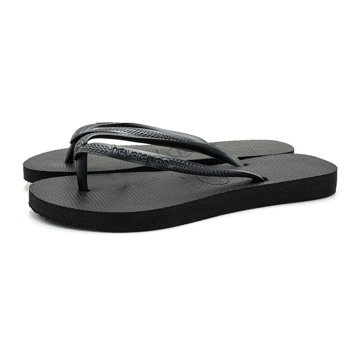 Havaianas Sandals Flip Flops Leather Black Colour For Women