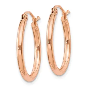 High Polish Gold Hoop Earrings 20x2mm