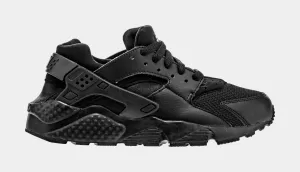 Huarache Run Grade School Running Shoes (Black)