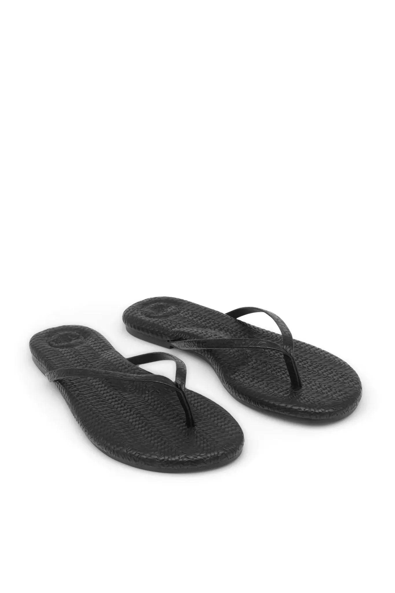 Indie Flip Flops - Black Weave