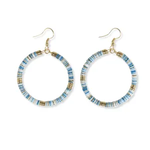 Ink   Alloy IA GZER0300 Fonda multi mixed hoop earrings