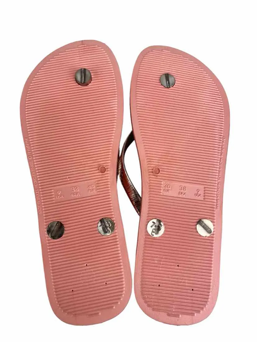 Ipanema Women's Glam Shimmer Gold Sandals Pink Size 9 (38 Bra)