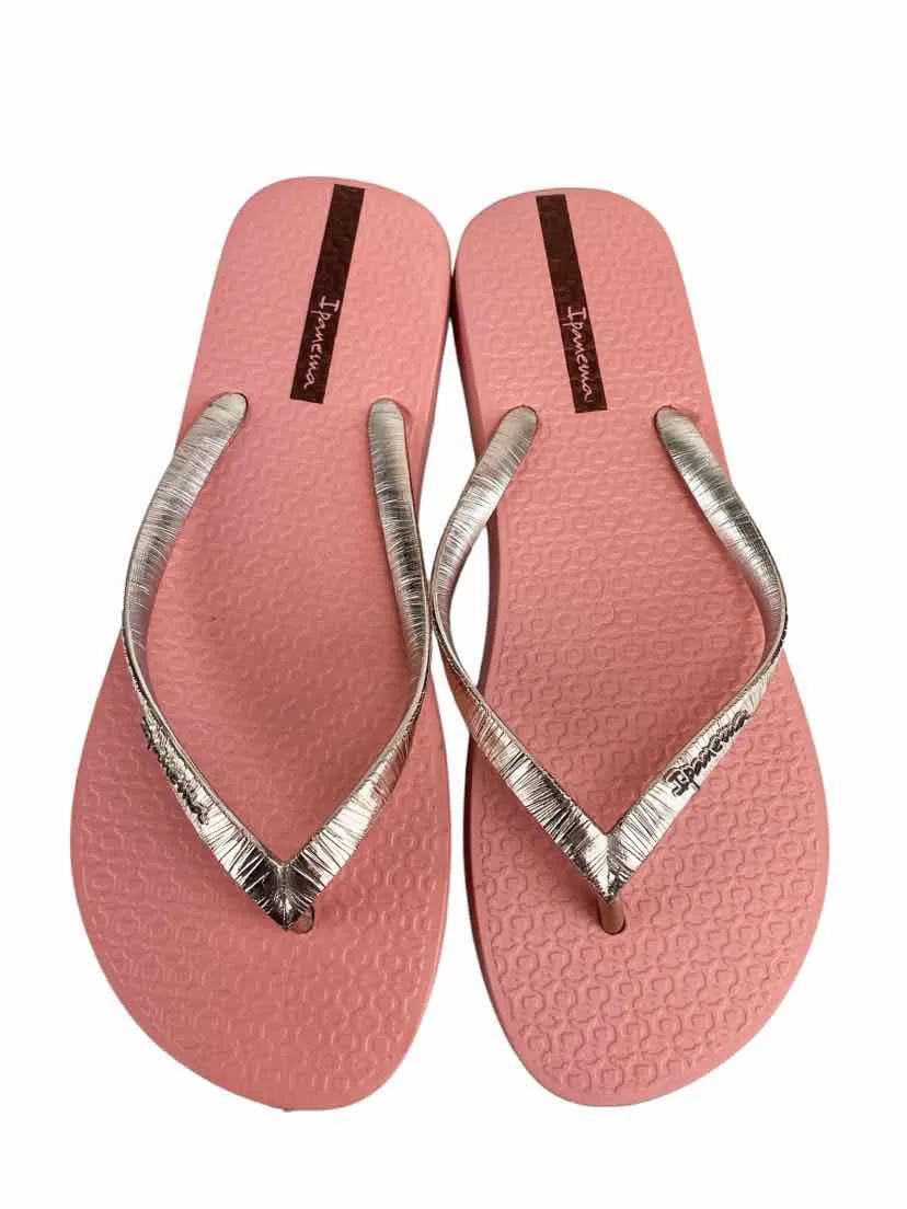 Ipanema Women's Glam Shimmer Gold Sandals Pink Size 9 (38 Bra)