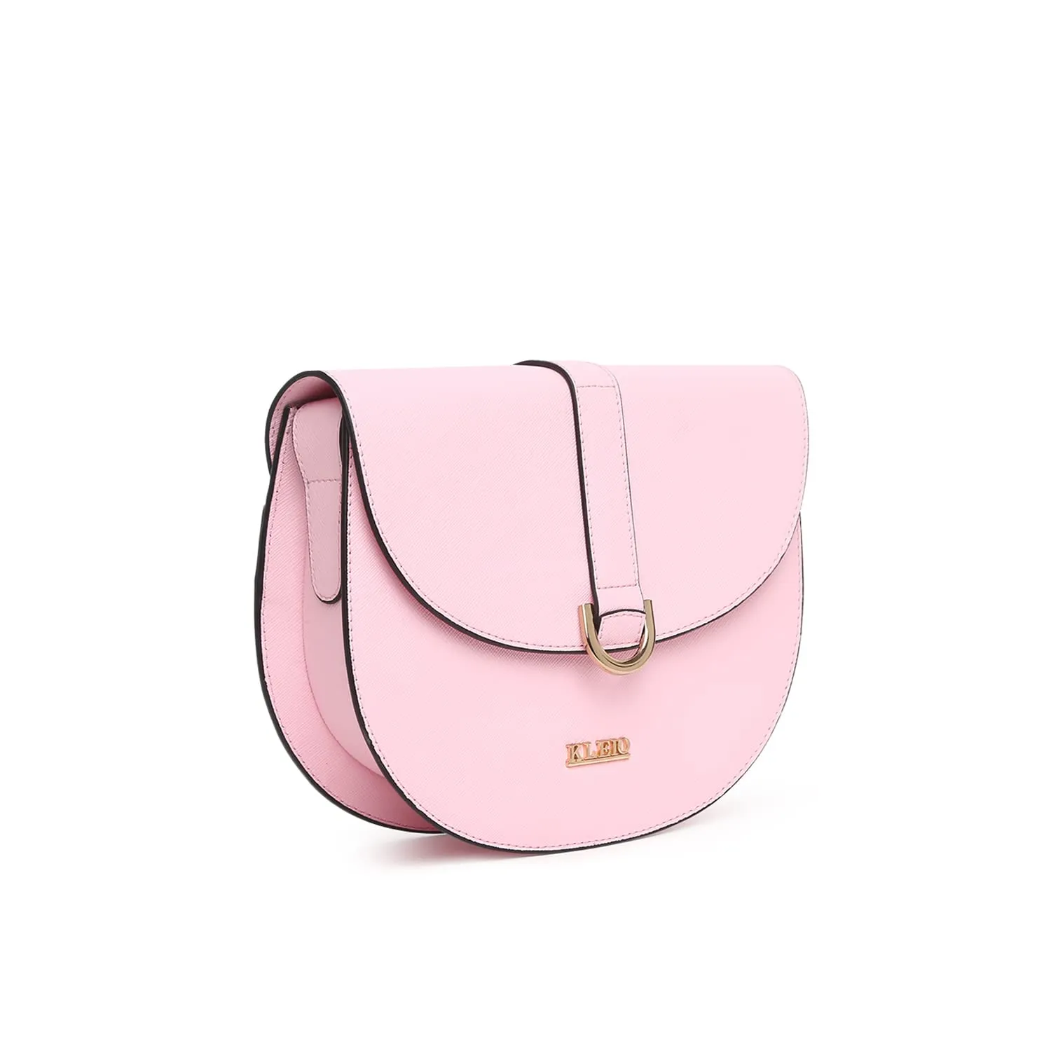 KLEIO Structured Side Sling Shoulder Hand bag for Women and Girls(HO8058KL-PI)(PINK)