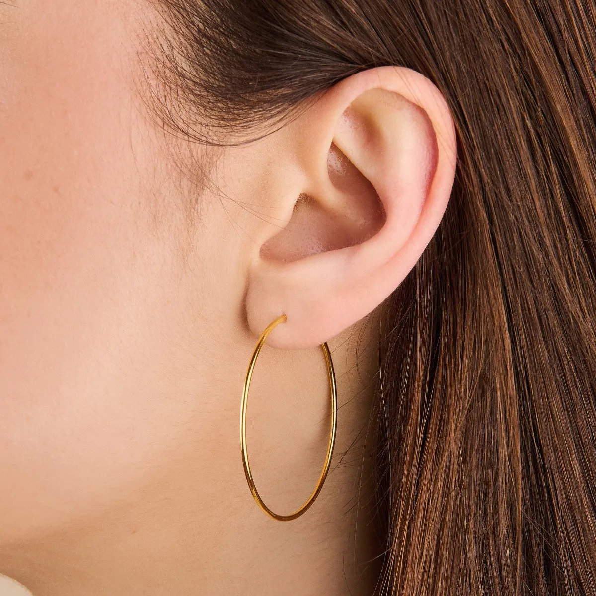 Large Endless 14k Hoops