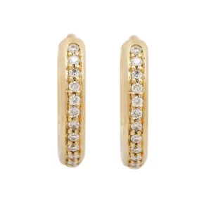 Large Pavé Diamond Hoops