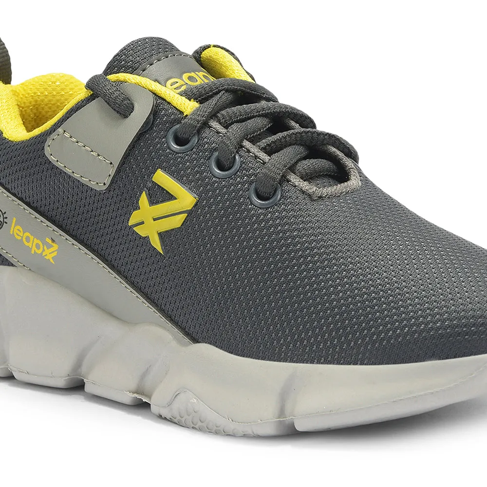 Leap7x By Liberty Kids POLAR-71E Grey Sports Lacing Shoes