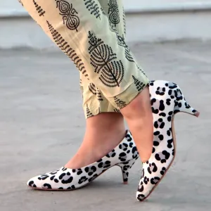 Leopard Heeled Pump Shoes-1019