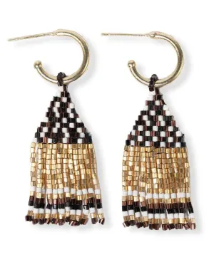 Leta Hoop Fringe Earrings