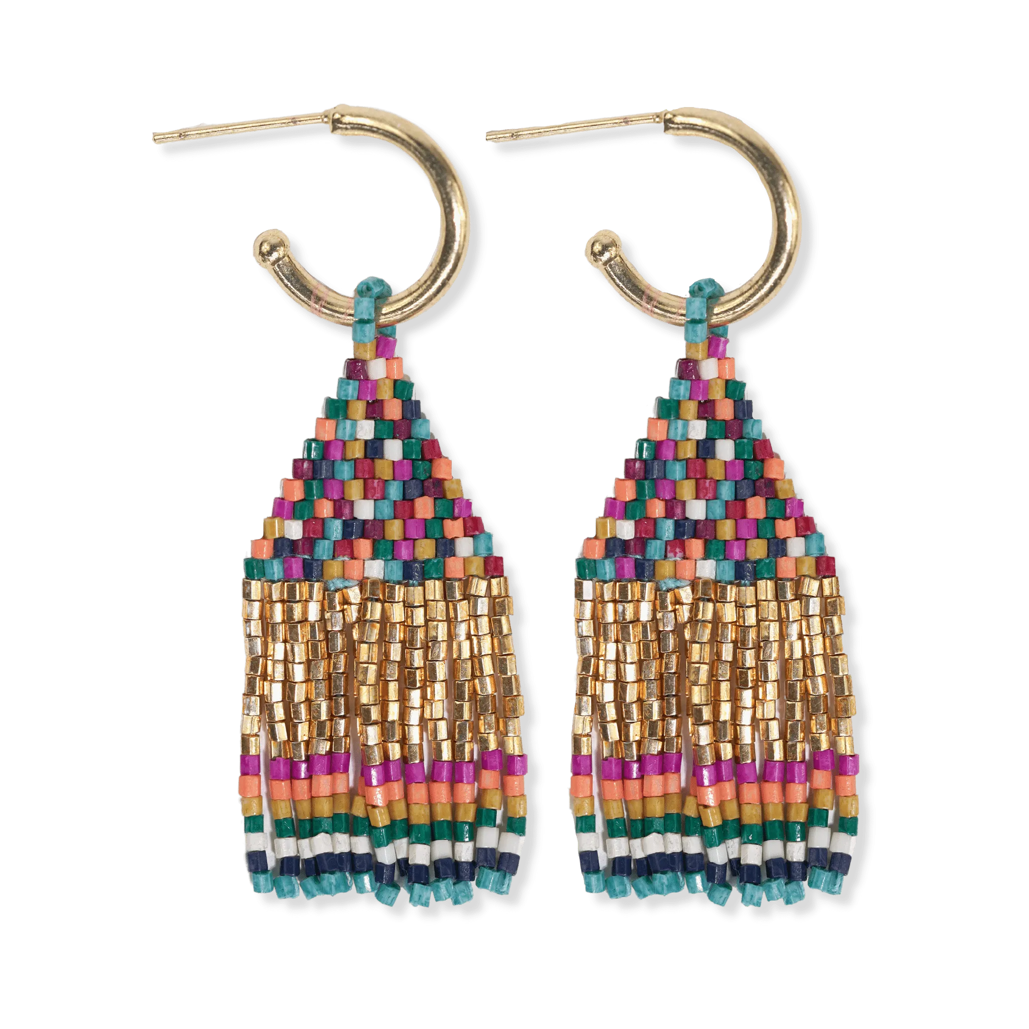 Leta Muted Confetti Mini Beaded Earrings