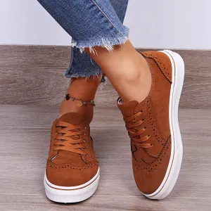 Lexie Lace-Up Suedette Sneakers