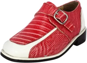 LIBERTYZENO Red and White Boy's Lace Up Shoes Size Big Kid 7 Pair of Shoes