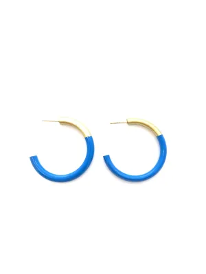 Liz Medium Hoops in Royal Blue