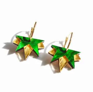 Lucky Star Earrings - Green