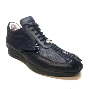 Mauri M770/1 Navy Blue Crocodile Tail Sneakers