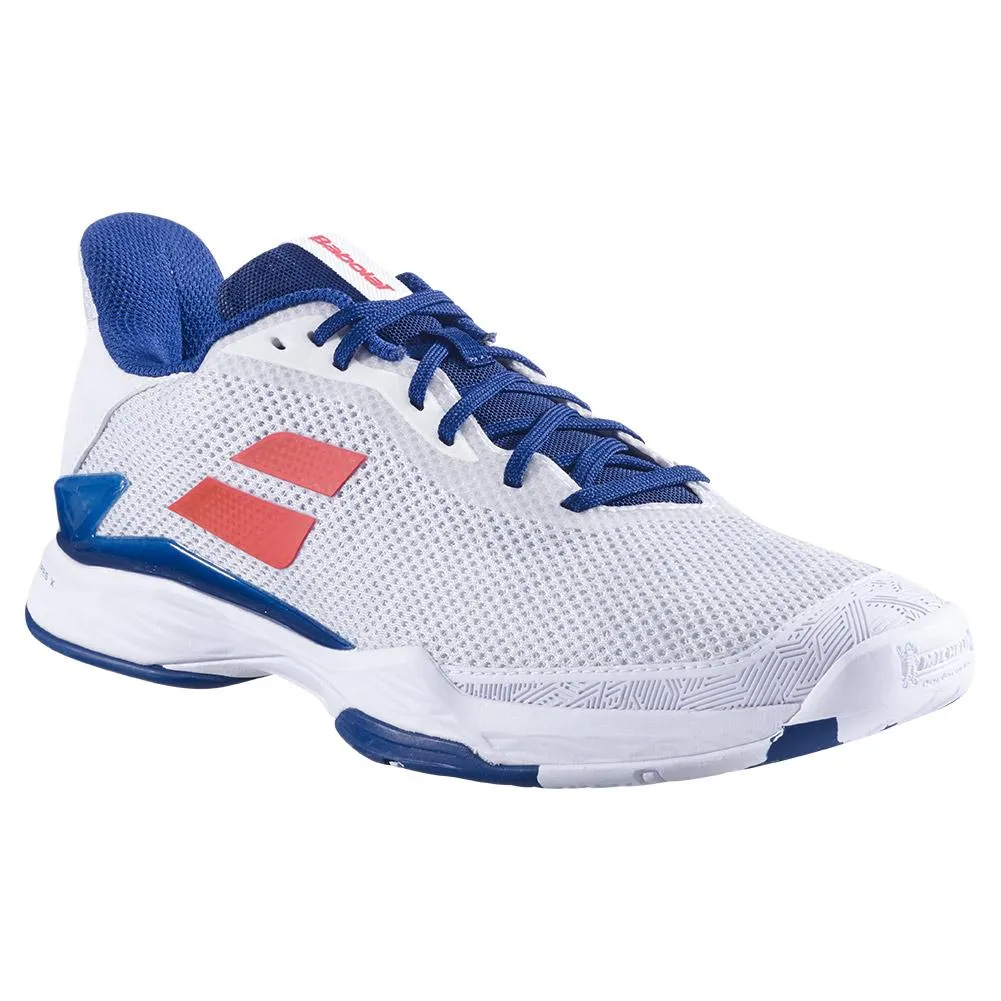 Men's Jet Tere All Court Tennis Shoes White and Estate Blue