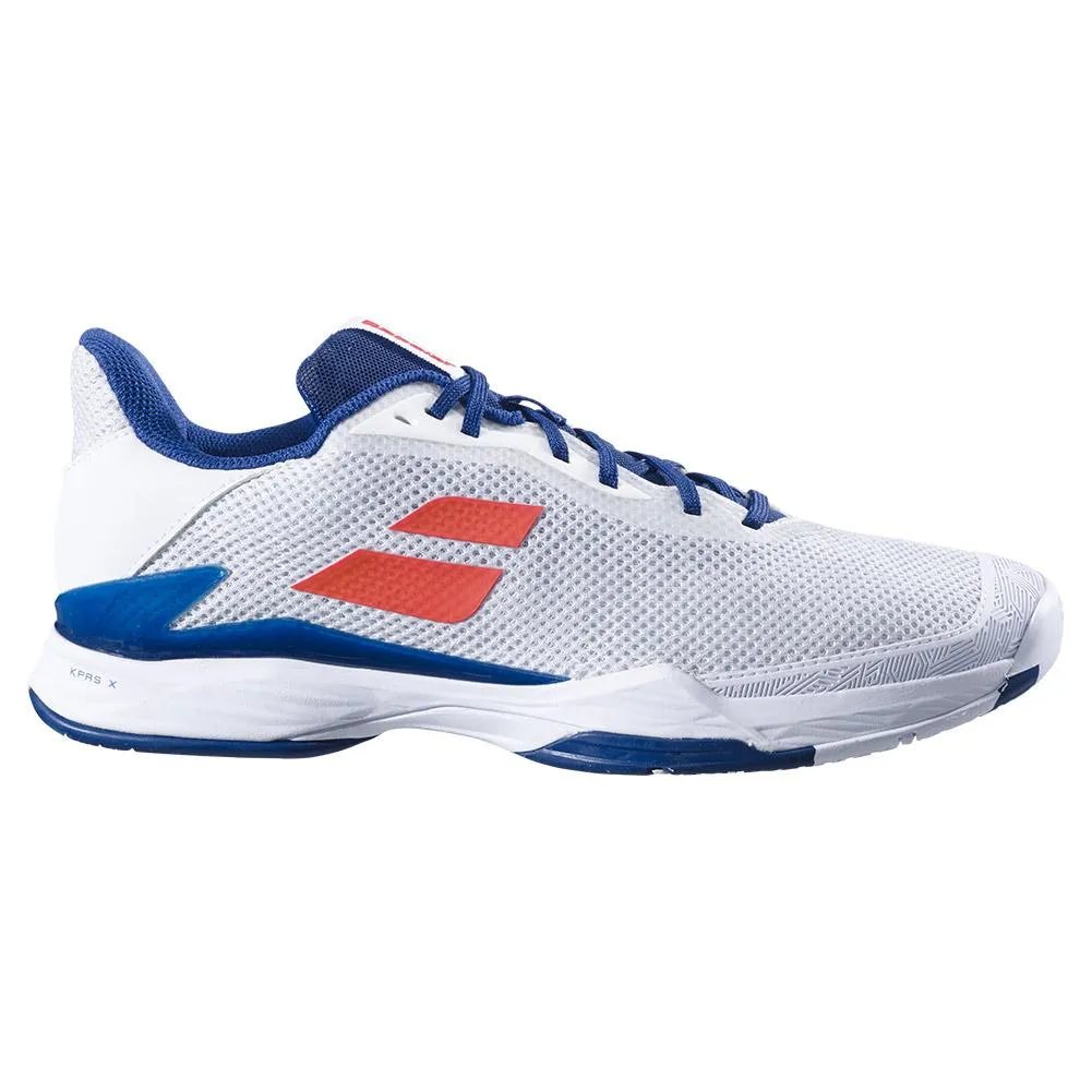 Men's Jet Tere All Court Tennis Shoes White and Estate Blue