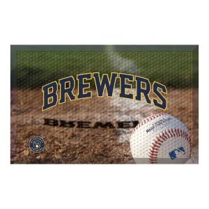 Milwaukee Brewers Rubber Scraper Door Mat