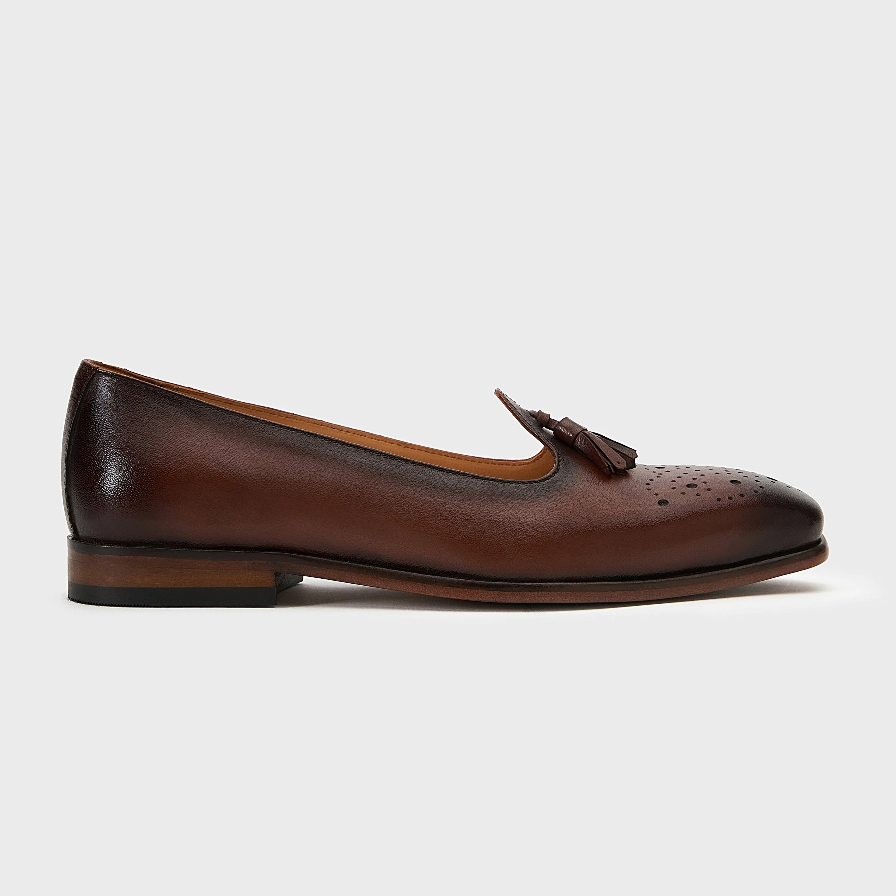 Nagra Tassel & Brogue | Choco Brown Leather