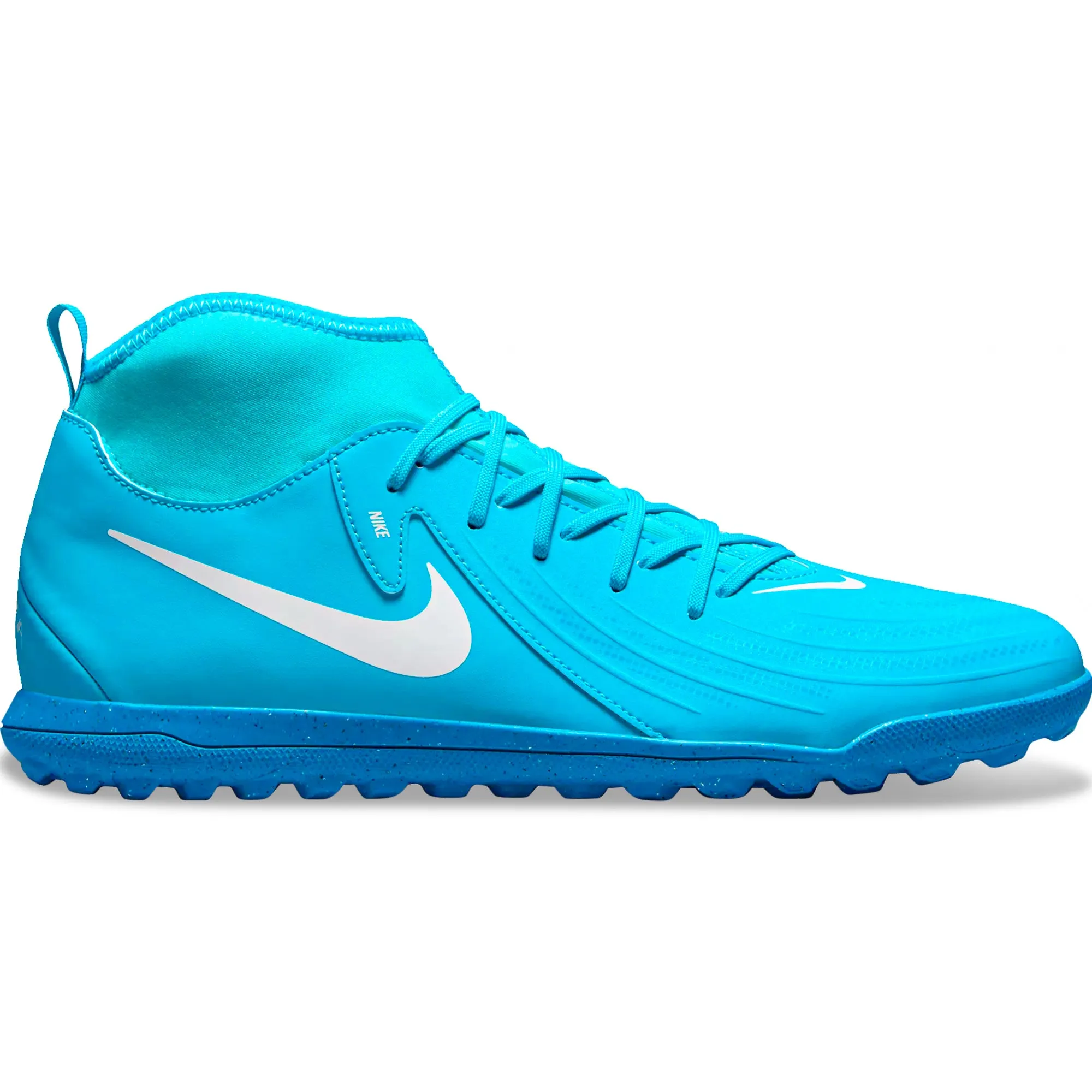 Nike Phantom Luna II Club Turf Soccer Shoes (Blue Fury/White)