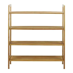 Oceanstar 4-Tier HPL Bamboo Shoe Rack, Natural