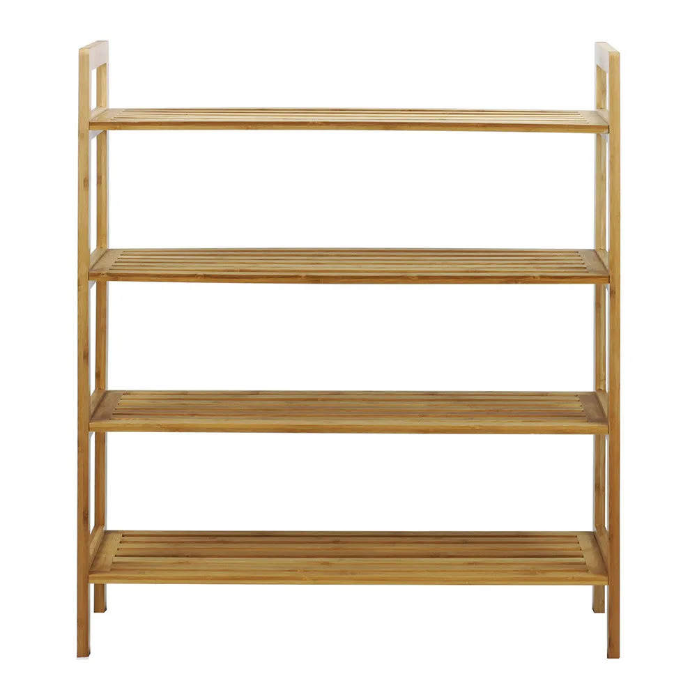 Oceanstar 4-Tier HPL Bamboo Shoe Rack, Natural