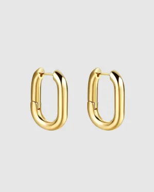 Oval Hoops Gold