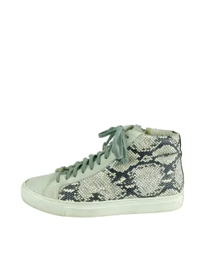 P448 Women's Snakeskin Distressed Leather High Top Sneaker Size 39 (IT) 8.5 (US)