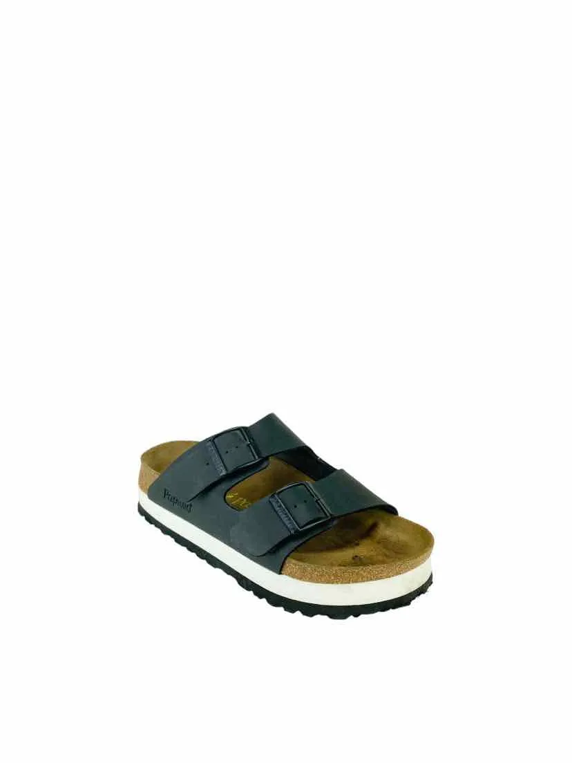 Papillio by Birkenstock, Women's Arizona Buckle Sandal, Black, Size 8