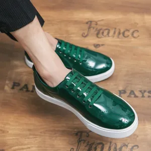 Patent Leather Men’s Shoes - Sneakers, Brogue Sports Board Shoes for Men