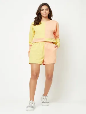 Peach And Yellow Co-ord Set