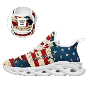 Personalized Corporate Gifts, gift ideas for clients Personalized Patriotic Sneakers, Custom USA Flag Shoes, Pride Shoes For Men and Women,MS-23020107