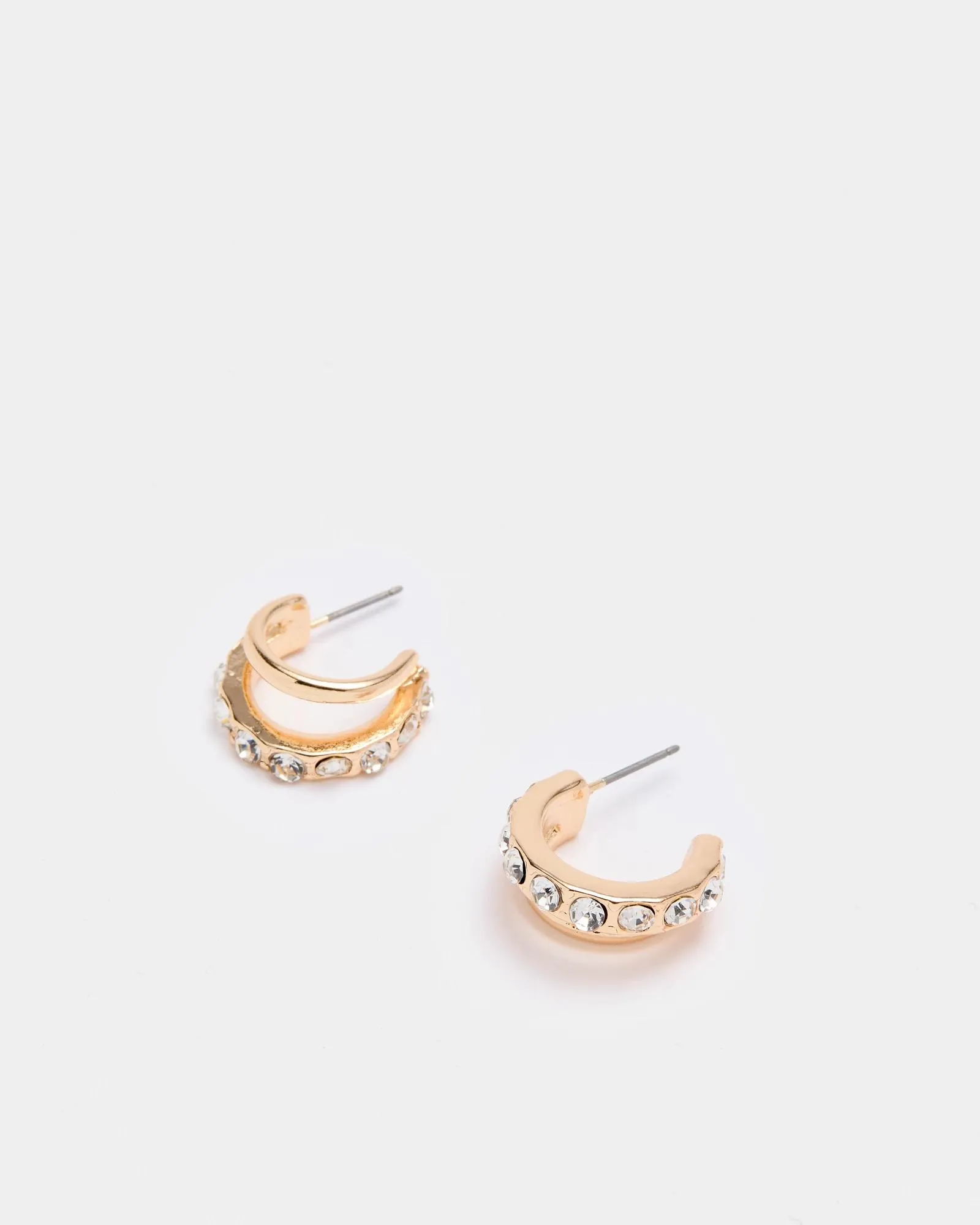 popular  Diamante Huggie Earrings