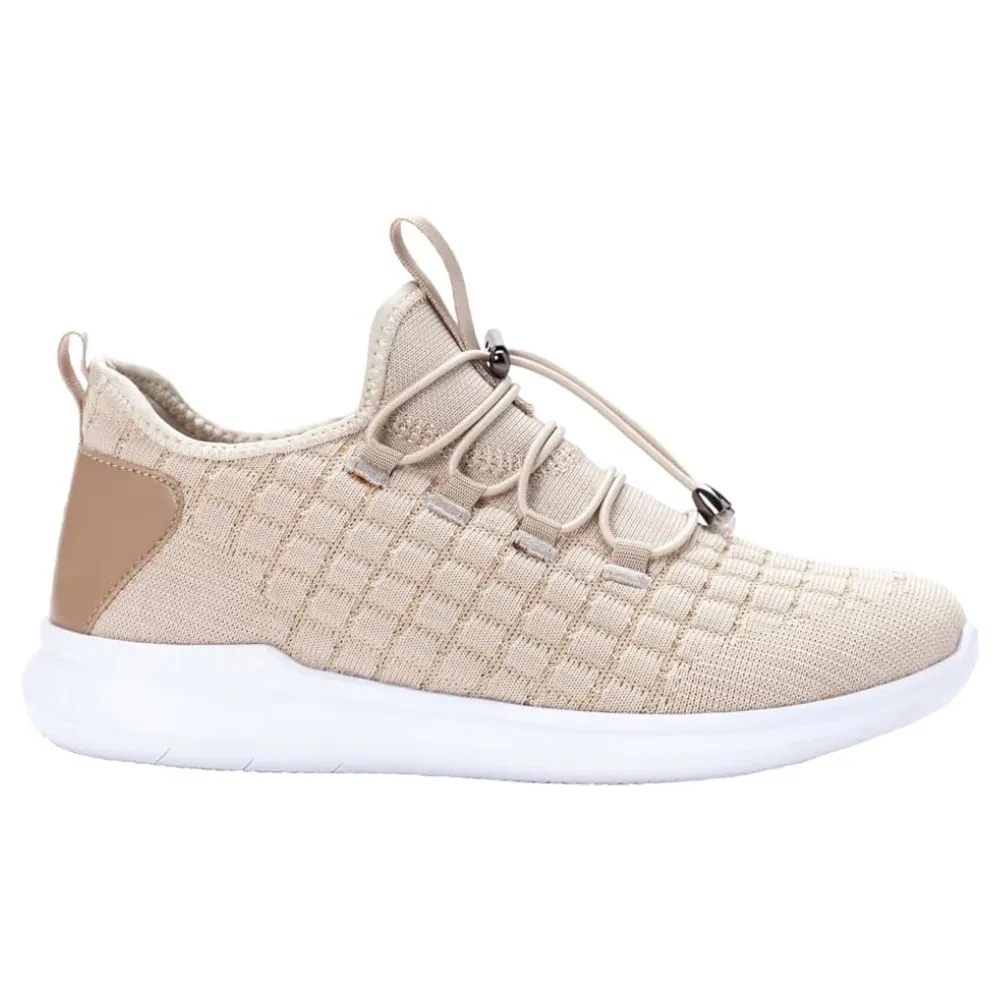 Propet Travelbound Cream Metallic Sneaker (Women's)