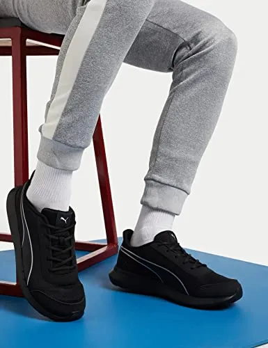 Puma Men's Dazzler Sneakers - 7 UK (Black, Silver, 39178201)